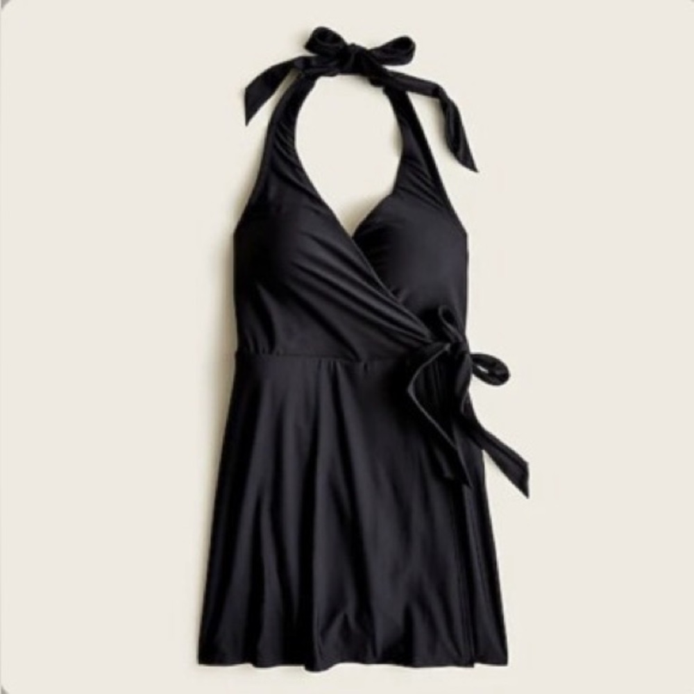 NWT J Crew Halter Wrap Swim Dress
